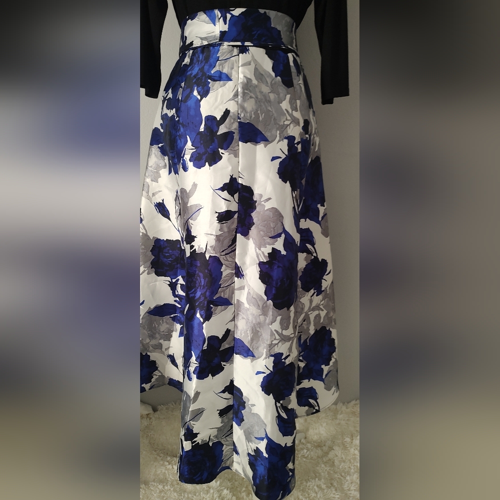 Party Dress R&M Richard Women High Low Floral Size 12 New Out Tags Style A-Line - Picture 4 of 9